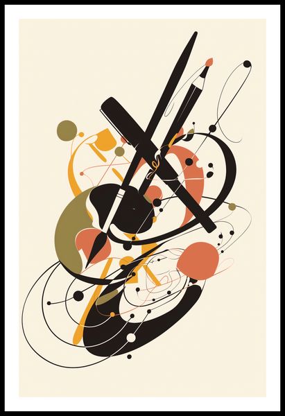 Plakat 53x81cm Abstrakcyjny Rapsod zdjęcie 3