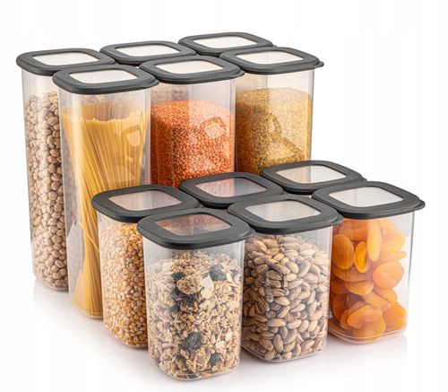 CRALEX Tosca Pojemniki na żywność kwadratowe 12szt (6x2,0Lt+6x1,2Lt) na Arena.pl