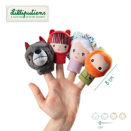 LILLIPUTIENS Zestaw mini pacynek na palce Czerwony Kapturek 12 m+ na Arena.pl