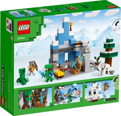 LEGO MINECRAFT 21243 KLOCKI LODOWA JASKINIA DOMEK OŚNIEŻONE SZCZYTY na Arena.pl