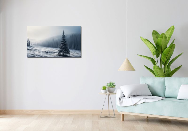 Obraz 90x50cm Samotna Choinka zdjęcie 2