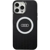 audi iml big logo magsafe case iphone 13 pro max 6.7 czarny/black