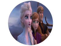 Opłatek na tort Kraina Lodu