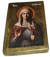 Ikona Święta Wiktoria wzywa się ją o modlitwę o deszcz