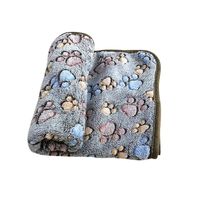 Miękkie puszyste kocyk dla zwierząt domowych uroczy wzór kreskówki mata dla – Grey / M - 76×52 cm