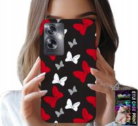 ETUI DO OPPO A79 5G - KOKARDKI CZERWONO BIAŁE MYSZKA, WZORY