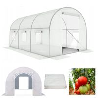 Tunel ogrodowy foliowy biały szklarnia folia 3x2x2m 6 m² 2 wejścia