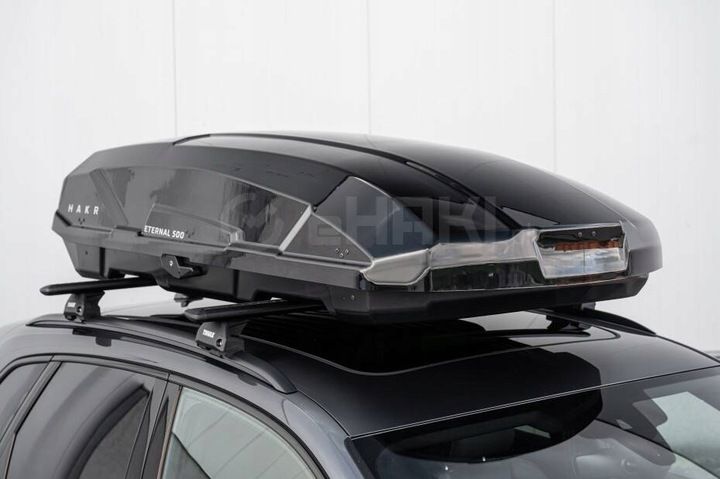 BAGAŻNIK DACHOWY BOX BOKS KUFER HAKR ETERNAL 600 Litrów CZARNY POŁYSK zdjęcie 13