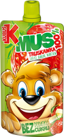 KUBUŚ MUS 100% 100G MARCHEWKA JABŁKO BANAN TRUSKAWKA