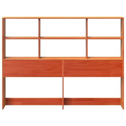 Wezgłowie do łóżka, z półkami, woskowy brąz, 150 cm, sosnowe na Arena.pl