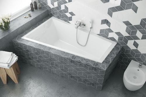 M-Sfera Slim wanna narożna 160x95 cm prawa, bialy połysk na Arena.pl