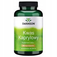 SWANSON KWAS KAPRYLOWY Grzybica Candida TRAWIENIE 60 kapsułek JELITA