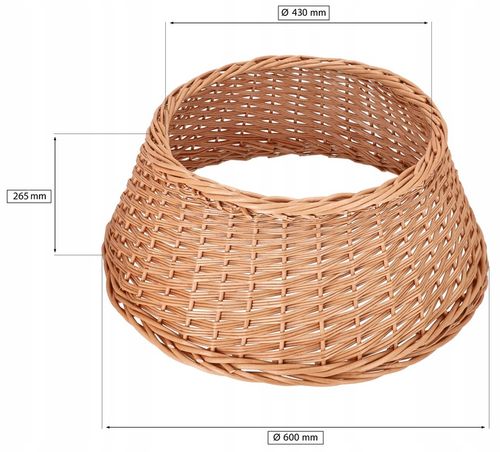 OSŁONA WIKLINOWA Ø60CM NA STOJAK POD CHOINKĘ BOHO na Arena.pl