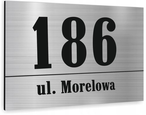 TABLICZKA ADRESOWA NUMER DOMU SZYLD - ALUMINIUM na Arena.pl