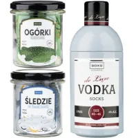 OGÓRKI ŚLEDZIE WÓDKA SOXO ŚMIESZNY PREZENT DLA FACETA SKARPETY ROZM. 40-45