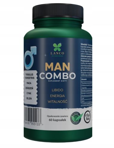 MAN COMBO Na POTENCJĘ LIBIDO TESTOSTERON AKTYWNOŚĆ Lanco 60 kaps. zdjęcie 1