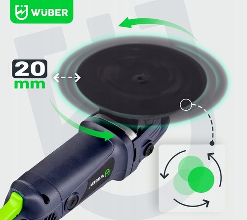 POLERKA SAMOCHODOWA 1500W MIMOŚRODOWA Z REGULACJĄ OSCYLACYJNA + GĄBKI +PADY na Arena.pl