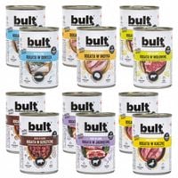 MOKRA KARMA DLA PSA 12 x 800g. 6 SMAKÓW BULT MIX 75% MIESA KARMA W PUSZCE