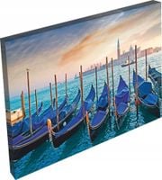 OBRAZ na płótnie widok łódki kajaki woda 120x80