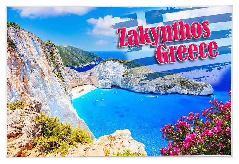 Zakyntos - magnes szklany zdjęcie 1