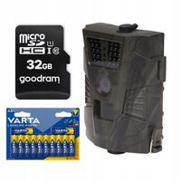 KAMERA LEŚNA NOCNA FOTOPUŁAPKA DO OBSERWACJI 5MP IR IP65 + 32GB SD + 12xAA