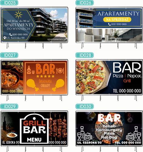 BANER REKLAMOWY 130x80cm projekt w cenie różne wzory PRZEWÓZ OSÓB na Arena.pl
