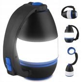SKŁADANA LAMPA KEMPINGOWA LED LATARNIA DO NAMIOTU 3 W 1 ŚWIATŁA AWARYJNE