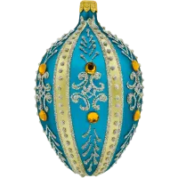 Ekskluzywne jajo Faberge z bursztynami: turkusowe