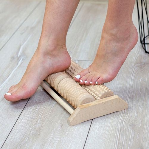 MASAŻER DO STÓP DREWNIANY ROLLER DWURZĘDOWY MASAŻ na Arena.pl