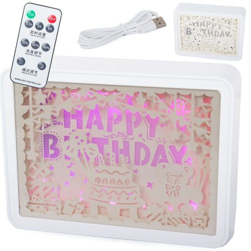 LAMPKA NOCNA TABLICA 3D KOLORY RGB LED PILOT DOTYK na Arena.pl