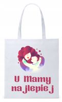 Dla Mamy Mamusi Prezent Torba Eco Biała Shopper Z Nadrukiem Ze Zdjęciem