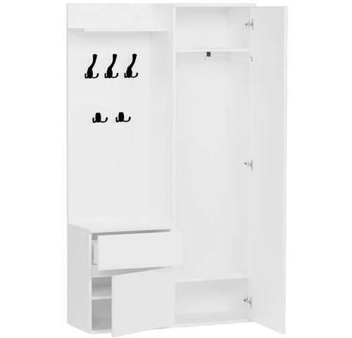 Garderoba szafa lustro wieszak szafka na buty biała V-5 Producent na Arena.pl