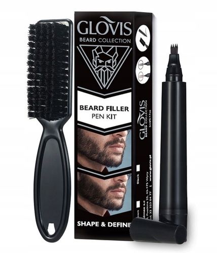 GLOVIS FILLER Zestaw do Wypełniania Zarostu Brody Marker Pisak + na Arena.pl