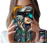 ETUI DO SAMSUNG GALAXY S10 PLUS - ANTI SOCIAL, BUTTERFLY, MOTYLEK, KOBIECE