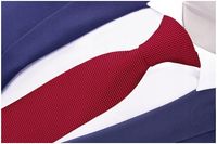 ŻAKARDOWY Krawat Męski 7cm Bordowy w Groszki rc66