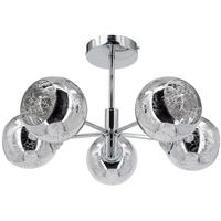 Nowoczesna lampa sufitowa 2209/5 8C nad łóżko kule chrom