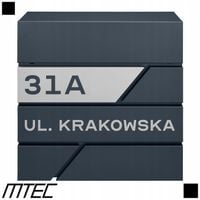 SKRZYNKA POCZTOWA NA LISTY POCZTĘ ANTRACYT + NAPIS Z ADRESEM ULICA NUMER