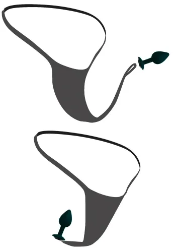 hookup panties crotchless secret gem stringi xl-xxl z ozdobą silikonową na Arena.pl