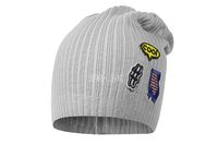 BROEL Zufi czapka dla chłopca dzianina naszywki KNIT szara 45-47