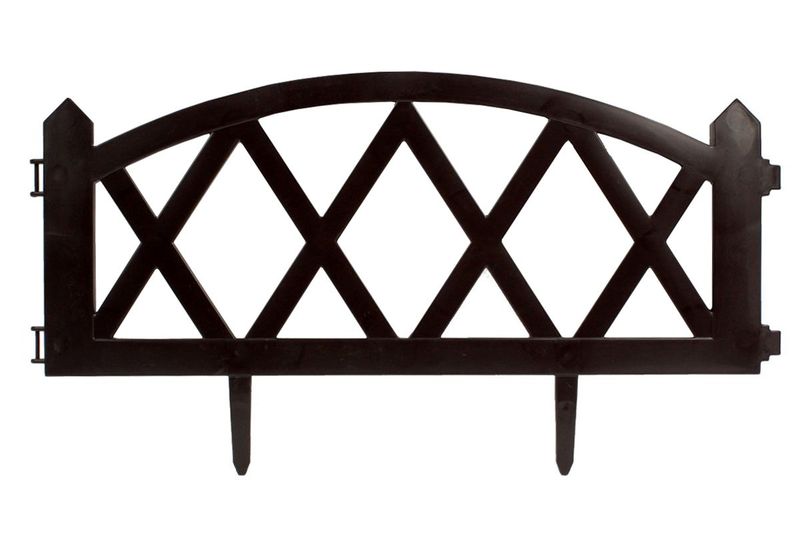 Płotek ogrodowy 2,3 mb brązowy zdjęcie 1