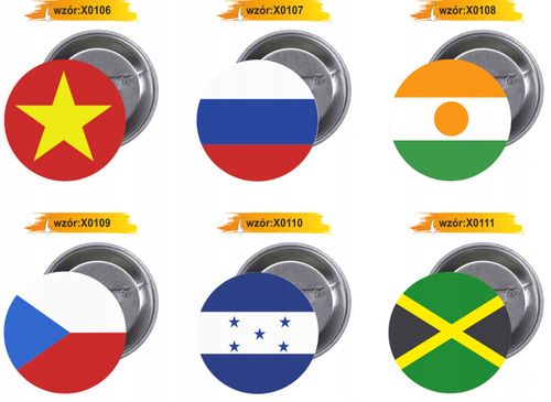 Przypinki buttony FLAGA PALESTYNA z grafiką TANIO na Arena.pl