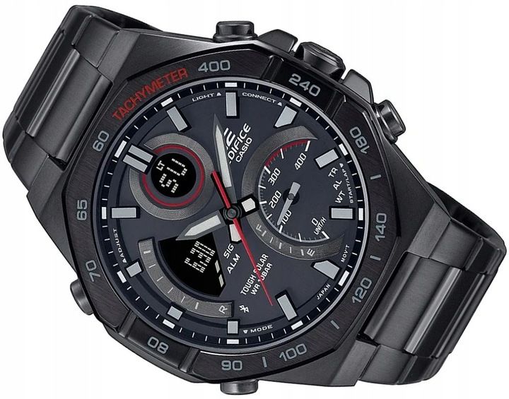MĘSKI ZEGAREK CASIO EDIFICE PREMIUM ECB-950DC-1AEF CZARNY SOLAR BLUETOOTH zdjęcie 7
