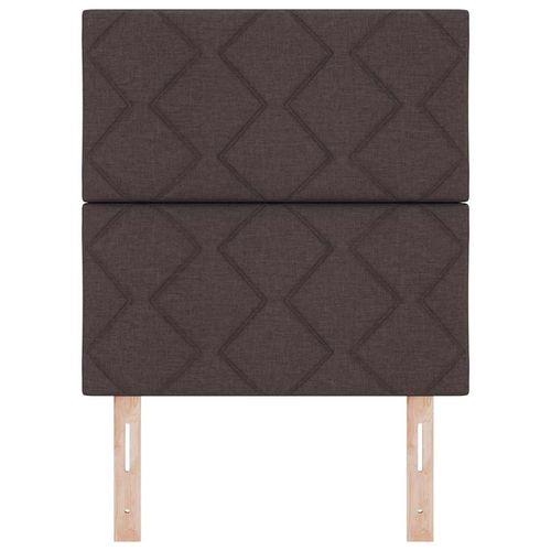Tapicerowane wezgłowie Geometric ciemnobrązowy 80 cm tkanina na Arena.pl