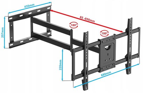 85cm Długi Uchwyt do Telewizora 32 40 43 48 49 50 55 58 cali Wieszak TV na Arena.pl