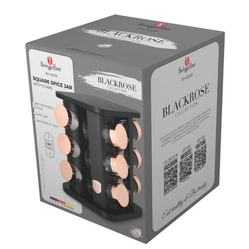 stojak obrotowy na przyprawy 12 pojemników berlinger haus bh-8559 black na Arena.pl