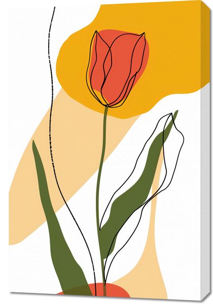 Obraz 60x90cm Przerysowany Tulipan zdjęcie 1