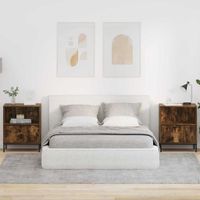 Szafki nocne z szufladą 2 pcs Wędzony dąb 49 x 36 x 61 cm