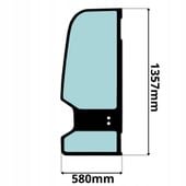 Szyba drzwi boczna lewa TAKEUCHI TB014 TB016 TB219 03386-30550 sitodruk
