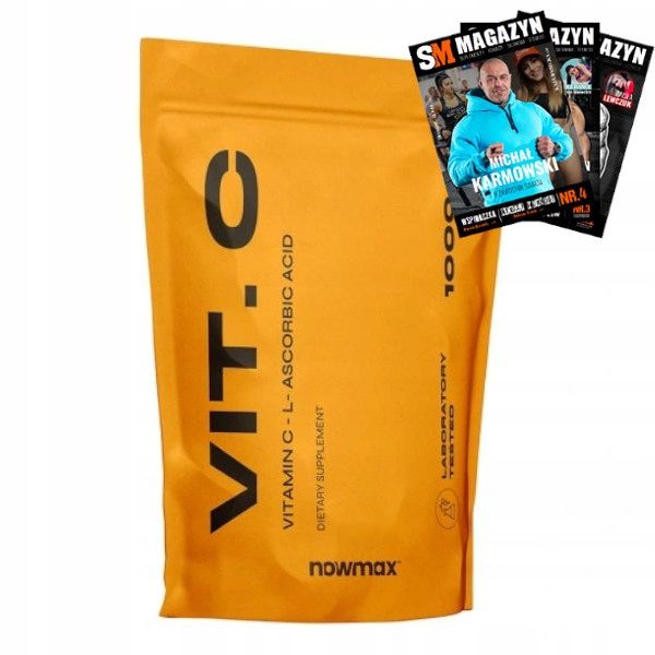 nowmax WITAMINA C 1000 KWAS L-ASKORBINOWY ODPORNOŚĆ SKÓRA DETOX 1000 g zdjęcie 1