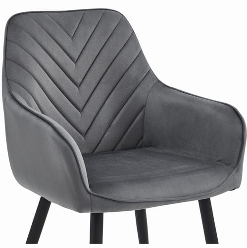 Krzesło NANA - ciemny szary aksamit / nogi czarne x 1 na Arena.pl